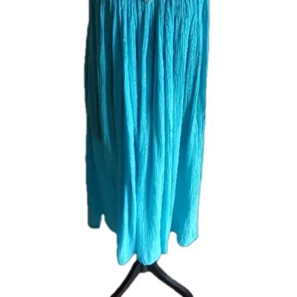 Boho 70's Vintage Metallic Dress International Shopping - Picture 14 of 14